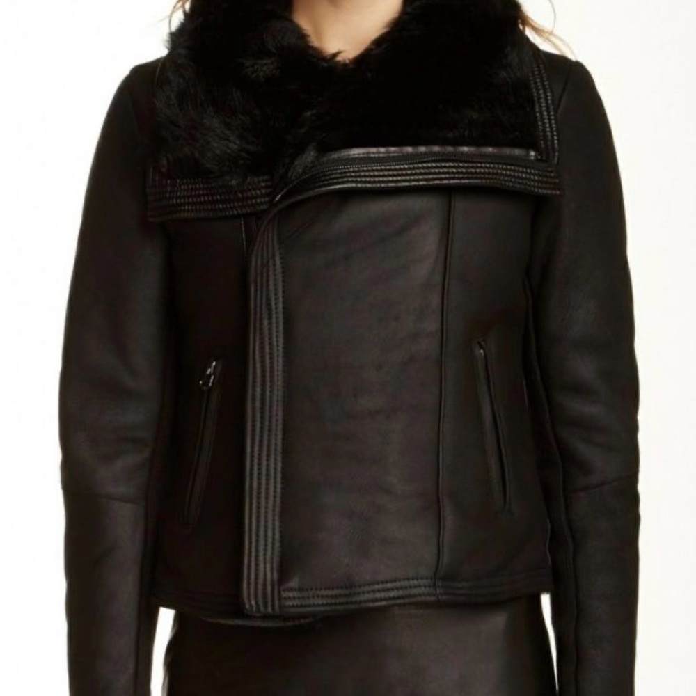 Vince Black Women's Shearling Jacket XS
